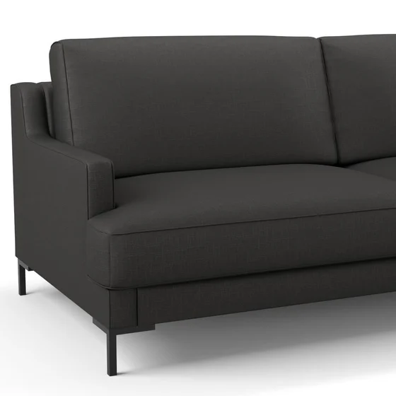 Photo of the fabric Allium Charcoal swatch by Mokum. Use for Upholstery, Accessory. Style of Plain, Texture