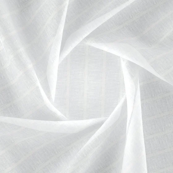 Photo of the fabric Verne Swan swatch by Zepel. Use for Sheer Curtains. Style of Sheer, Stripe
