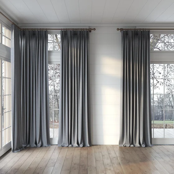 Photo of the fabric Borneo Uncoated Slate swatch by James Dunlop. Use for Curtains, Accessory, Top of Bed. Style of Stripe
