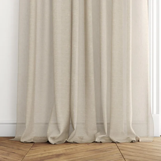 Photo of the fabric Lino Avocado swatch by Mokum. Use for Sheer Curtains. Style of Plain, Sheer