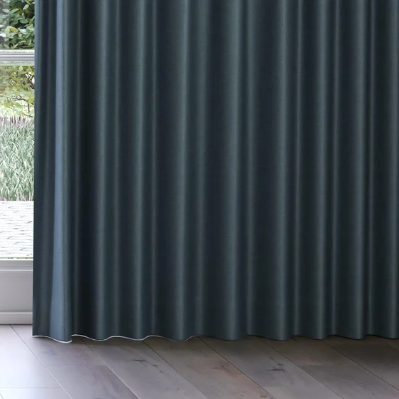 Photo of the fabric Eclipse Blackout Lake swatch by James Dunlop. Use for Curtains. Style of Plain, Texture