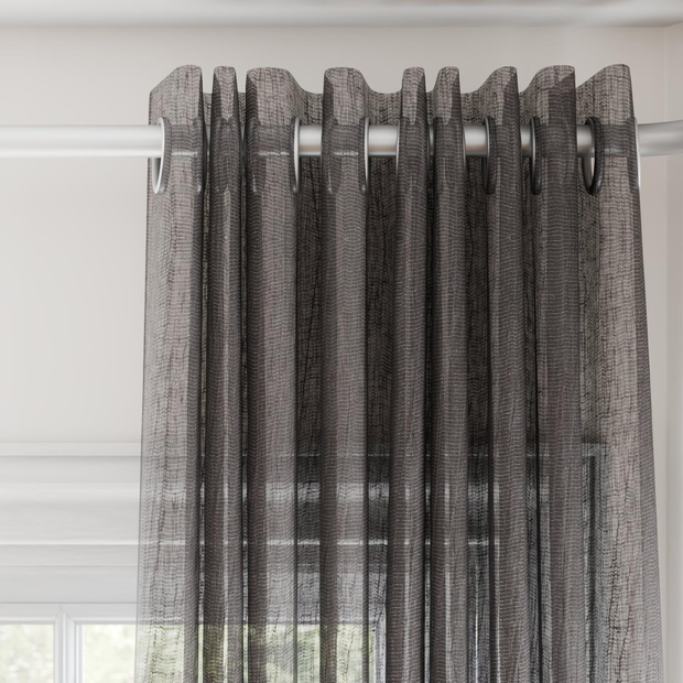 Photo of the fabric Sonata Carbon swatch by James Dunlop. Use for Curtains. Style of Plain, Texture