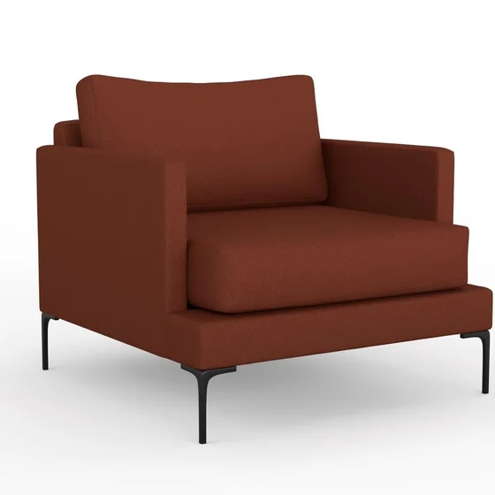 Photo of the fabric Solara Lava swatch by Mokum. Use for Upholstery, Accessory. Style of Plain, Texture