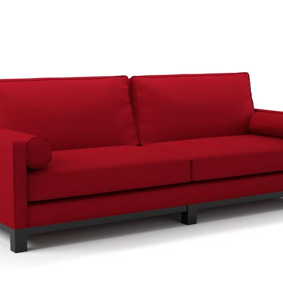 Photo of the fabric Braveheart Cardinal swatch by James Dunlop FibreGuard. Use for Upholstery, Accessory, Top of Bed. Style of Plain, Taffeta