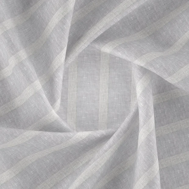 Photo of the fabric Camus Steel swatch by Zepel. Use for Sheer Curtains. Style of Sheer, Stripe