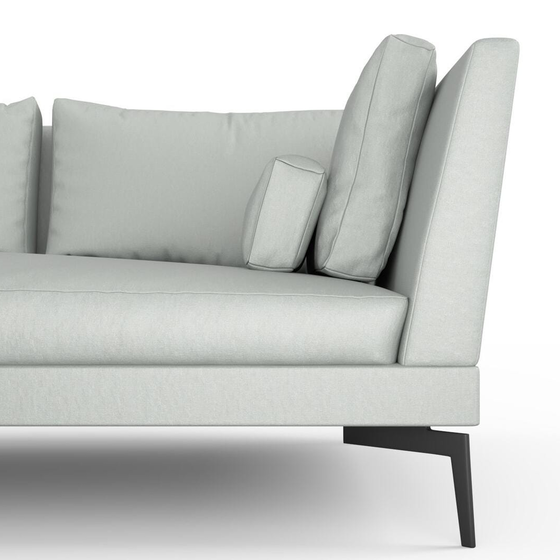 Photo of the fabric Eternal Duckegg Blue swatch by Mokum. Use for Curtains, Upholstery, Accessory. Style of Plain, Texture