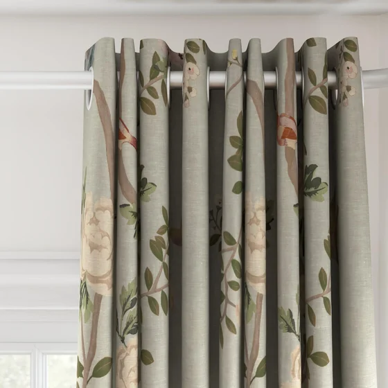 Photo of the fabric Sakura Duckegg swatch by James Dunlop. Use for Curtains, Accessory. Style of Floral And Botannical