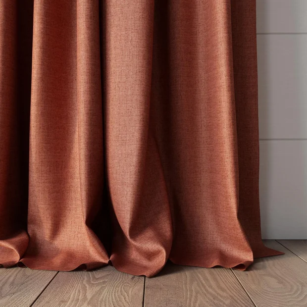 Photo of the fabric Frisco Spice swatch by James Dunlop Essentials. Use for Curtains, Upholstery, Accessory, Top of Bed. Style of Plain, Texture