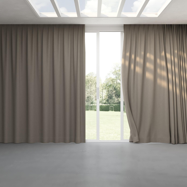 Photo of the fabric Satori Stonewash Tussah swatch by Mokum. Use for Curtains, Upholstery Light Duty, Accessory, Top of Bed. Style of Plain, Texture