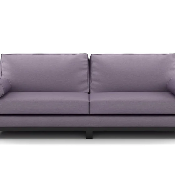 Photo of the fabric Provence Iris swatch by James Dunlop Essentials. Use for Curtains, Upholstery, Accessory, Top of Bed. Style of Plain, Texture