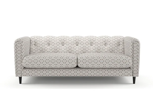 Photo of the fabric Tapa Pumice swatch by James Dunlop. Use for Upholstery, Accessory. Style of Geometric
