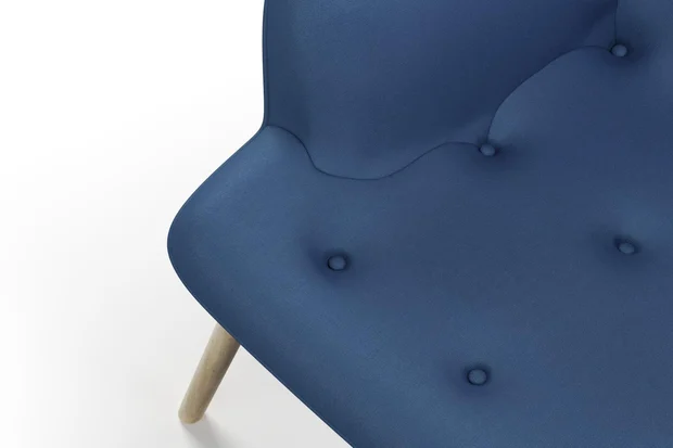Photo of the fabric Sit Out Cadet swatch by James Dunlop FibreGuard. Use for Upholstery, Accessory. Style of Plain, Taffeta