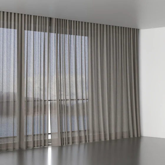 Photo of the fabric Uru Cement swatch by Mokum. Use for Sheer Curtains. Style of Plain, Sheer