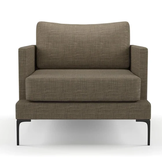 Photo of the fabric Ficus Taupe swatch by Mokum. Use for Upholstery, Accessory. Style of Plain, Texture