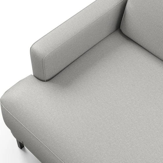 Photo of the fabric Como Silver Birch swatch by Mokum. Use for Upholstery, Accessory. Style of Plain, Texture