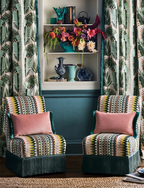 Photo of the fabric Talulah 7995 02 in situ by Romo. Use for Upholstery, Accessory