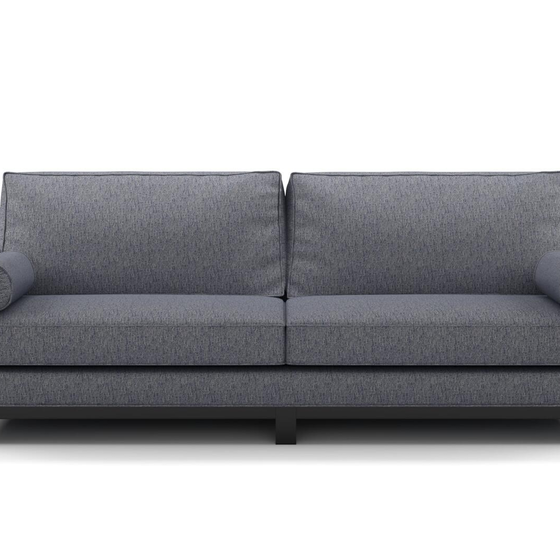Photo of the fabric Omni Marine swatch by James Dunlop FibreGuard. Use for Upholstery, Accessory, Top of Bed. Style of Plain, Texture