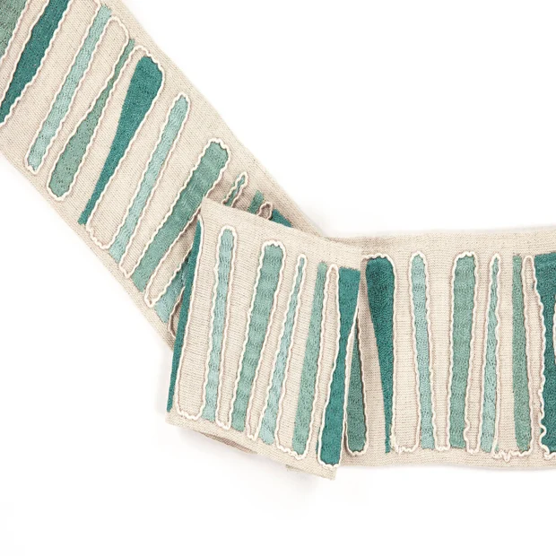 Photo of the fabric Abstract Border T106 01 swatch by Villa Nova. Use for Trim