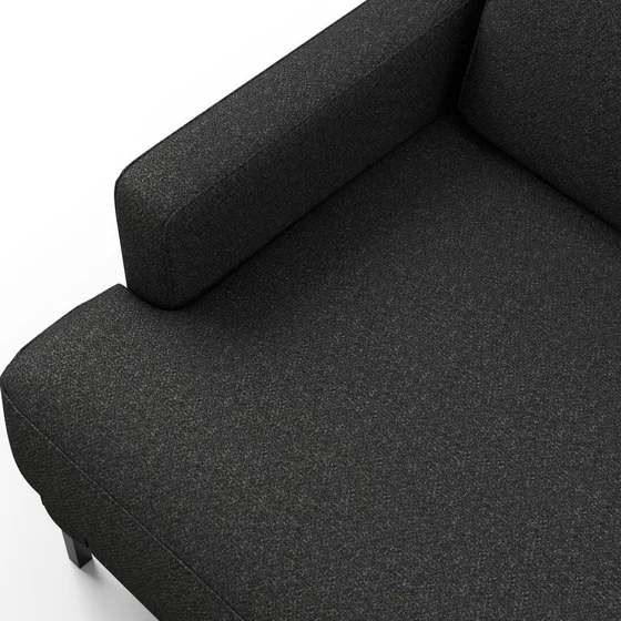 Photo of the fabric Palermo Onyx swatch by Mokum. Use for Upholstery, Accessory. Style of Plain, Texture