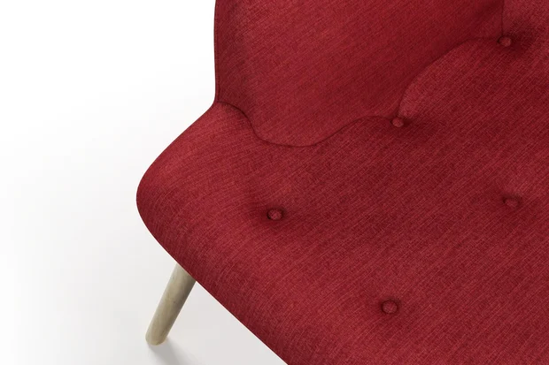 Photo of the fabric Trezor Rasberry swatch by James Dunlop FibreGuard. Use for Curtains, Upholstery, Accessory. Style of Chenille, Plain