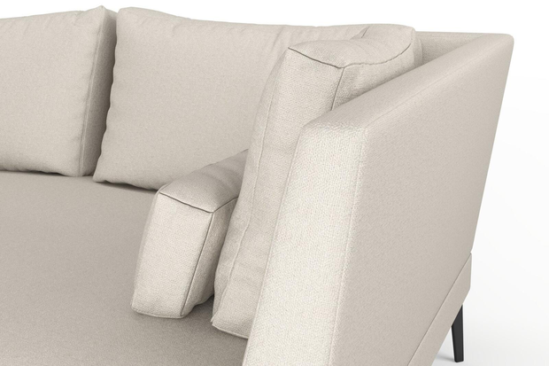 Photo of the fabric Epitome Eggshell swatch by Mokum. Use for Upholstery, Accessory. Style of Plain, Taffeta
