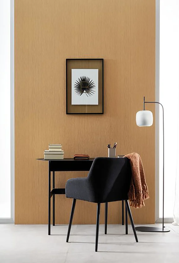 Photo of the fabric Fiber Wallpaper 8239 8239 65 78 in situ by Casadeco. Use for Wall Covering. Style of Plain