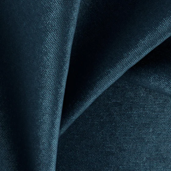 Photo of the fabric Recharge Prussian swatch by Zepel FibreGuard. Use for Curtains, Upholstery, Accessory, Top of Bed. Style of Chenille, Plain