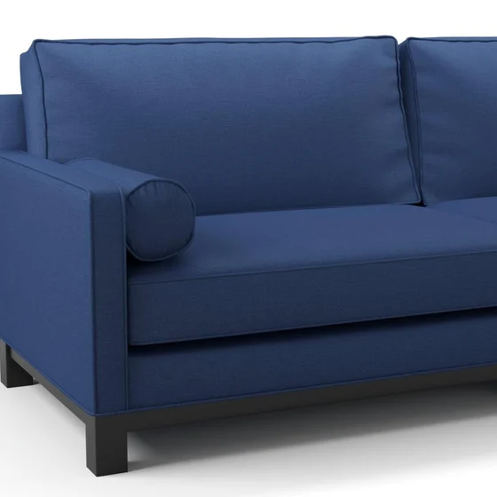 Photo of the fabric Urban Cobalt swatch by James Dunlop. Use for Curtains, Upholstery, Accessory. Style of Plain, Texture