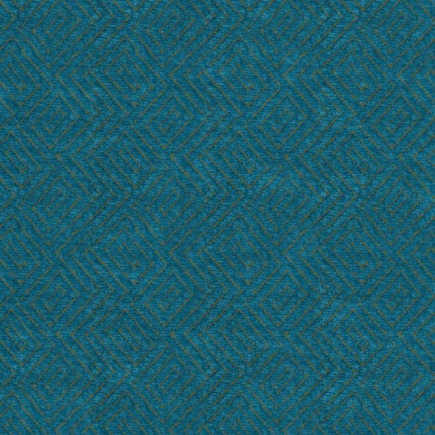 Photo of the fabric Ledbury Teal swatch by Zepel FibreGuard Pro. Use for Upholstery, Accessory. Style of Chenille, Geometric
