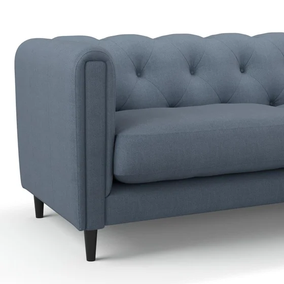 Photo of the fabric Classique Indigo swatch by James Dunlop. Use for Upholstery, Accessory. Style of Plain