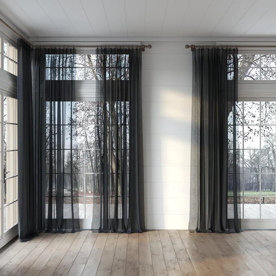 Photo of the fabric Kumo Recycled Midnight swatch by James Dunlop. Use for Sheer Curtains. Style of Plain, Sheer