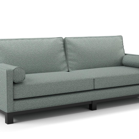 Photo of the fabric Omni Emerald swatch by James Dunlop FibreGuard. Use for Upholstery, Accessory, Top of Bed. Style of Plain, Texture