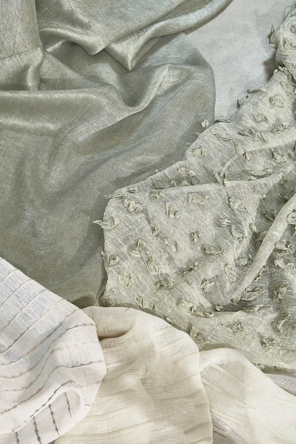 Photo of the fabric Loch V3414 03 in situ by Villa Nova. Use for Sheer Curtains. Style of Plain, Sheer