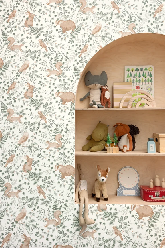 Photo of the fabric Se Faufiler Wallpaper 10354 60 62 in situ by James Dunlop. Use for Wall Covering