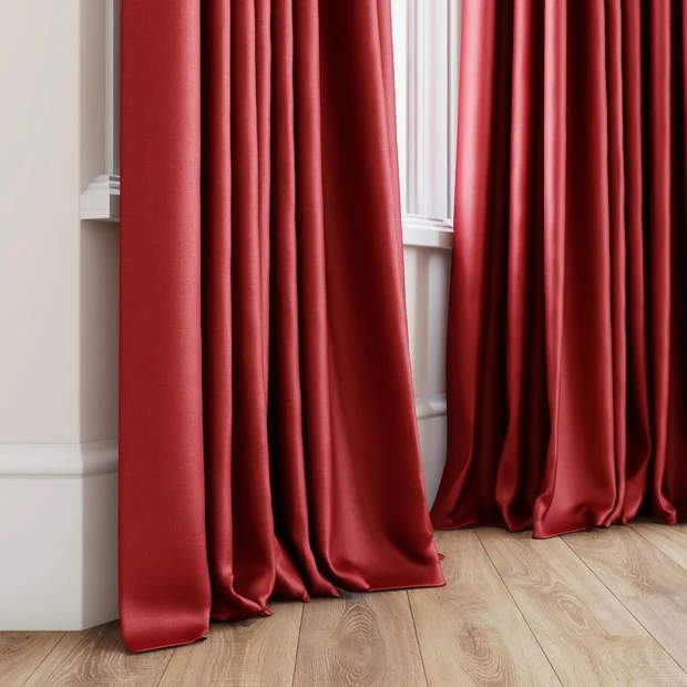 Photo of the fabric Stallion 2 Blackout Vino swatch by James Dunlop Essentials. Use for Curtains. Style of Plain, Texture