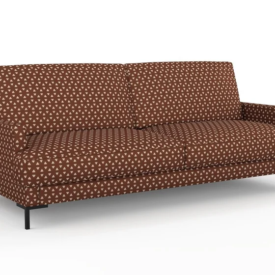 Photo of the fabric Samurai Burnt Orange swatch by Mokum. Use for Upholstery, Accessory. Style of Geometric