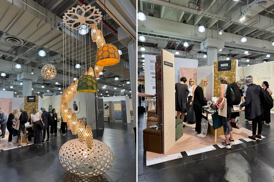 David Trubridge lighting installation &amp; the Design New Zealand stand