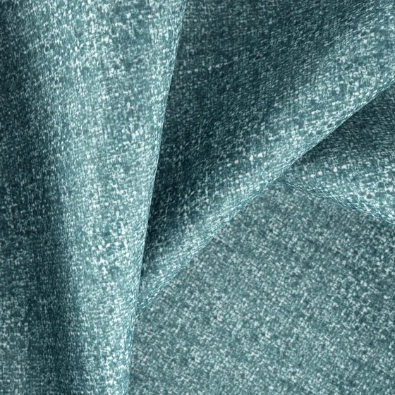 Photo of the fabric Watt Aqua swatch by Zepel. Use for Curtains, Upholstery, Accessory, Top of Bed. Style of Plain, Velvet