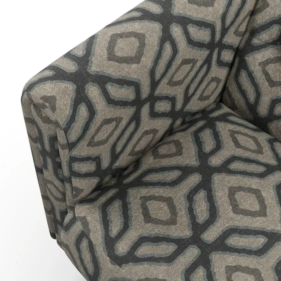 Photo of the fabric Enhance Ink swatch by James Dunlop. Use for Upholstery, Accessory. Style of Geometric, Print