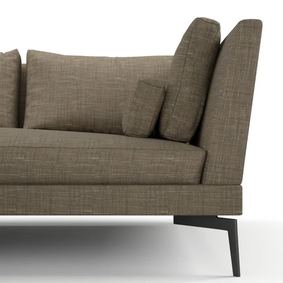Photo of the fabric Ficus Taupe swatch by Mokum. Use for Upholstery, Accessory. Style of Plain, Texture