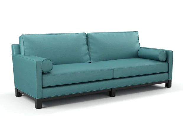 Photo of the fabric Provence Peacock swatch by James Dunlop Essentials. Use for Curtains, Upholstery, Accessory, Top of Bed. Style of Plain, Texture