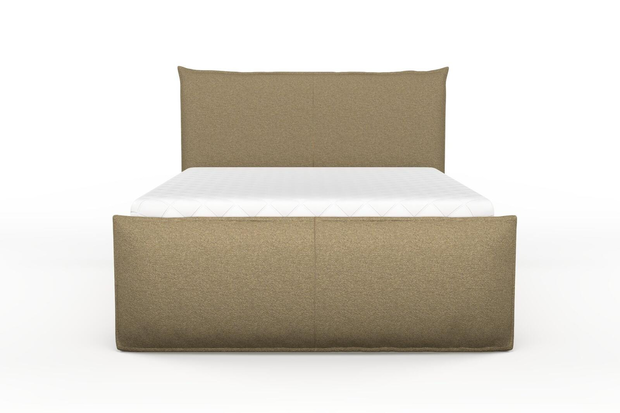 Photo of the fabric Grain Camouflage swatch by Mokum. Use for Upholstery, Accessory, Top of Bed. Style of Plain, Texture
