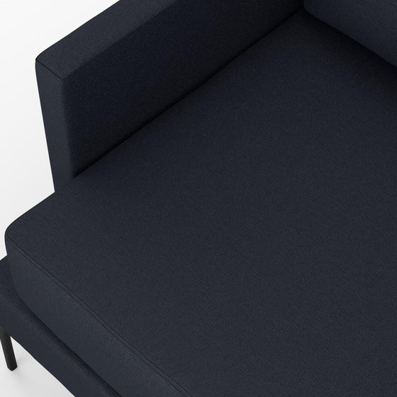 Photo of the fabric Epitome Ink swatch by Mokum. Use for Upholstery, Accessory. Style of Plain, Taffeta