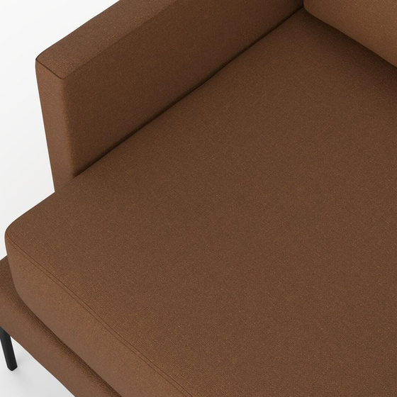 Photo of the fabric Epitome Rust swatch by Mokum. Use for Upholstery, Accessory. Style of Plain, Taffeta