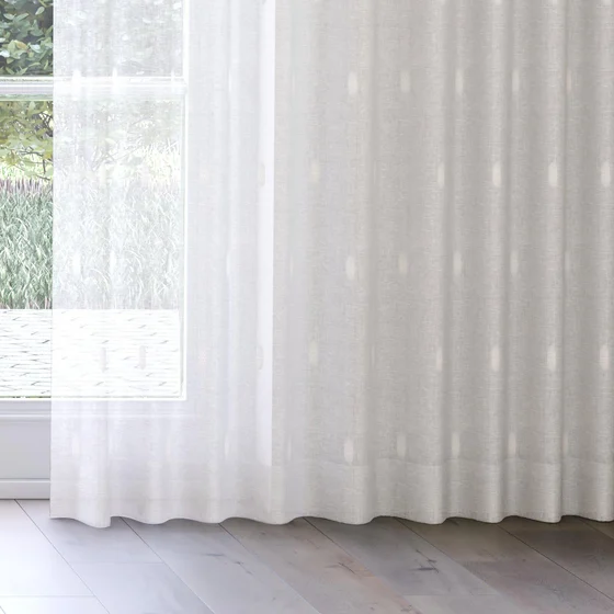 Photo of the fabric Gentle Vapour swatch by James Dunlop. Use for Sheer Curtains. Style of Geometric, Sheer