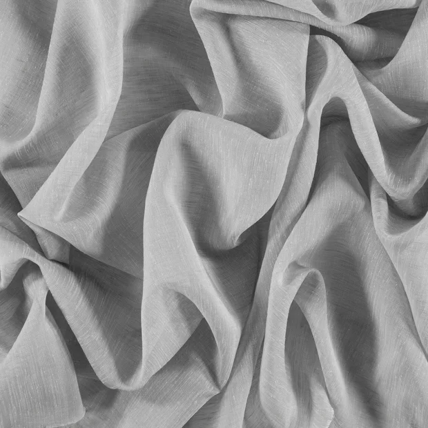 Photo of the fabric Dialogue Silver swatch by Zepel. Use for Sheer Curtains. Style of Plain, Sheer