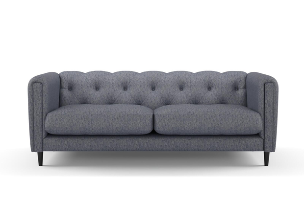 Photo of the fabric Omni Marine swatch by James Dunlop FibreGuard. Use for Upholstery, Accessory, Top of Bed. Style of Plain, Texture