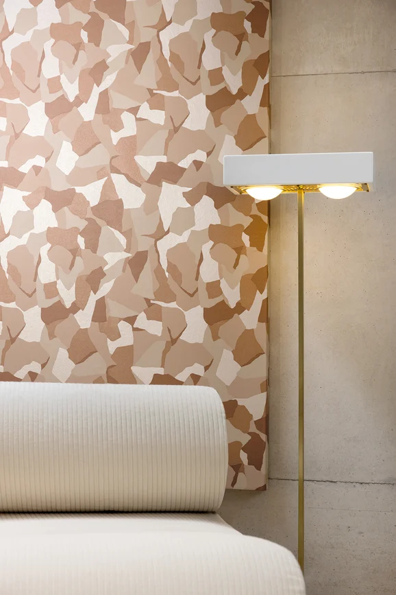 Photo of the fabric Hidden Wallpaper Wk814 01 in situ by Kirkby Design. Use for Wall Covering. Style of Abstract