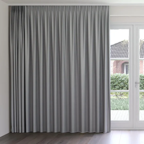 Photo of the fabric Eclipse Blackout Shadow swatch by James Dunlop. Use for Curtains. Style of Plain, Texture