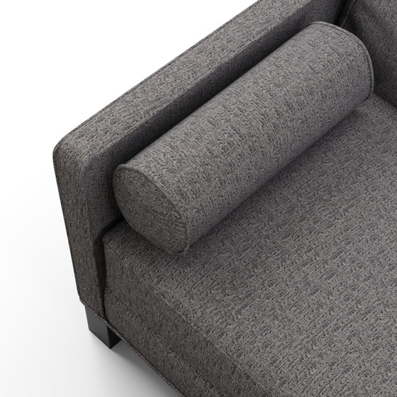Photo of the fabric Omni Platinium swatch by James Dunlop FibreGuard. Use for Upholstery, Accessory, Top of Bed. Style of Plain, Texture